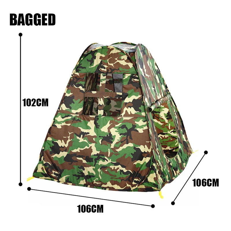 EMER Outdoor Camouflage Bird Watching Camping Tent Portable Play House  Children's Tent for Outdoor Shade Sports Beach Air Tent