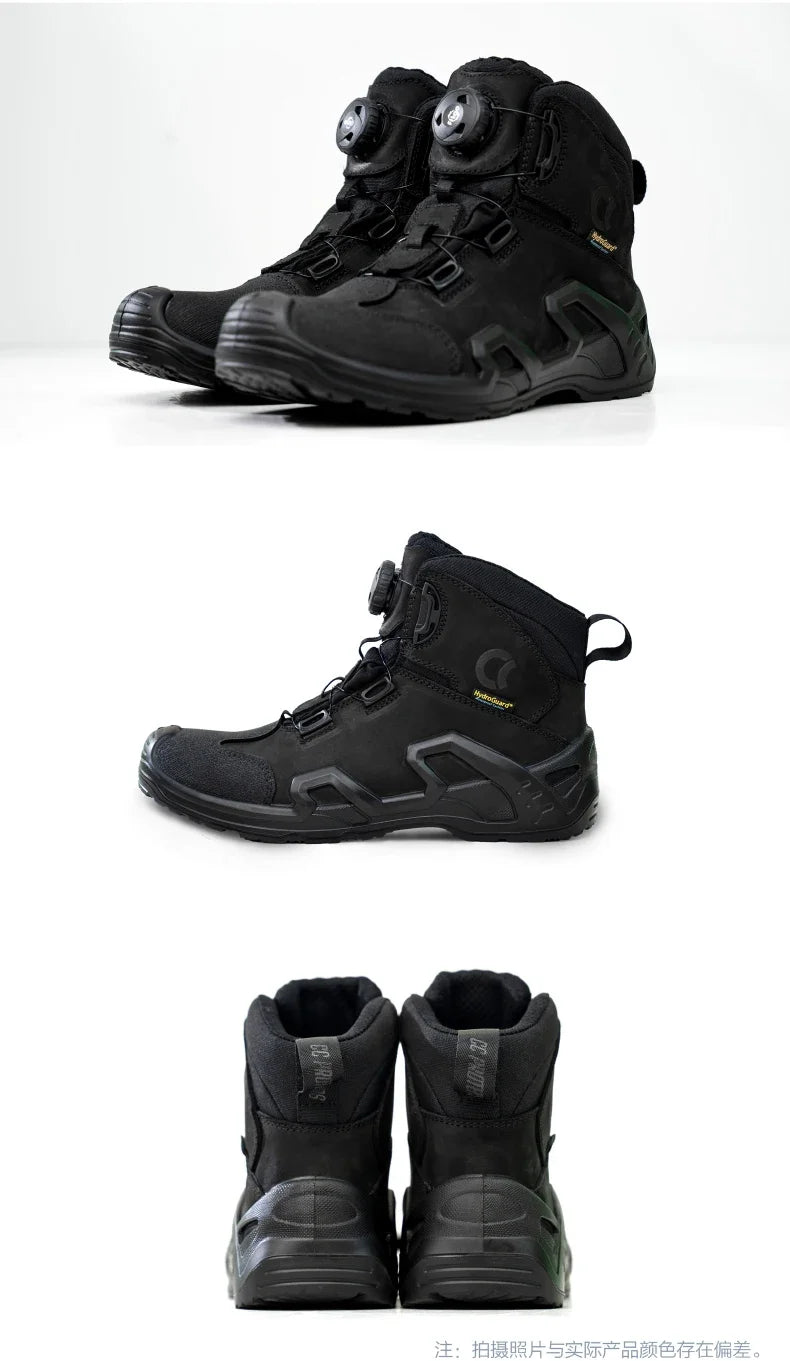 Retro Motorcycle Boots for Men – Waterproof Anti-Slip Riding Shoes for Four Seasons, Universal Fit Off-Road Motobike Sneakers