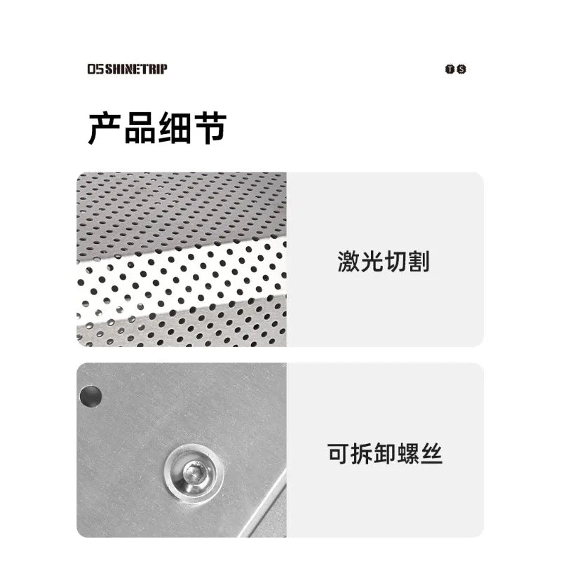 ShineTrip Outdoor Camping Stove Beacon Tower Desktop Barbecue Stove Stainless Steel Strong Firewood Burner Camping Furnace