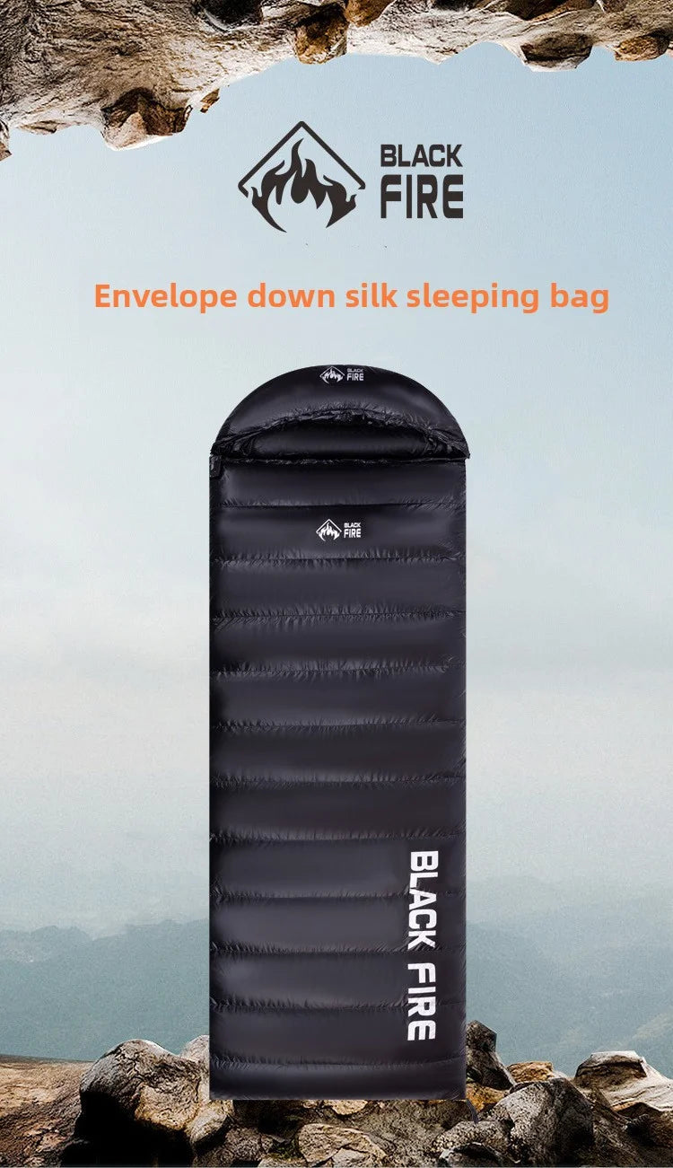 BLACK FLRE Goose Down Adult Envelope Outdoor Light Portable Sleeping Bag Down Sleeping Bag
