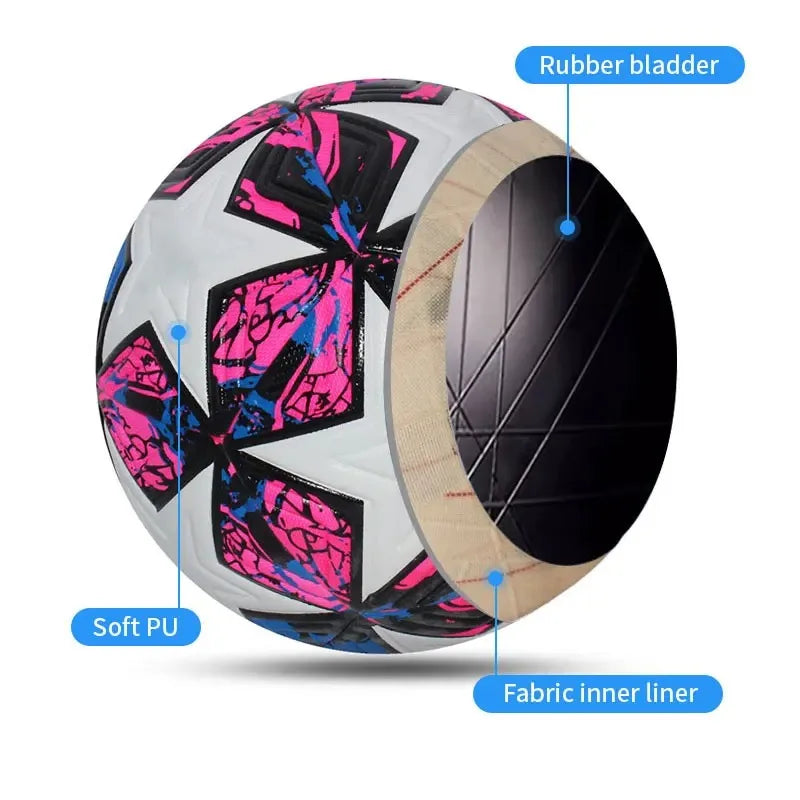 Standard Size 5 Soccer Ball Professional Outdoors Sports Match Balls Training Seamless Football High Quality PU Material