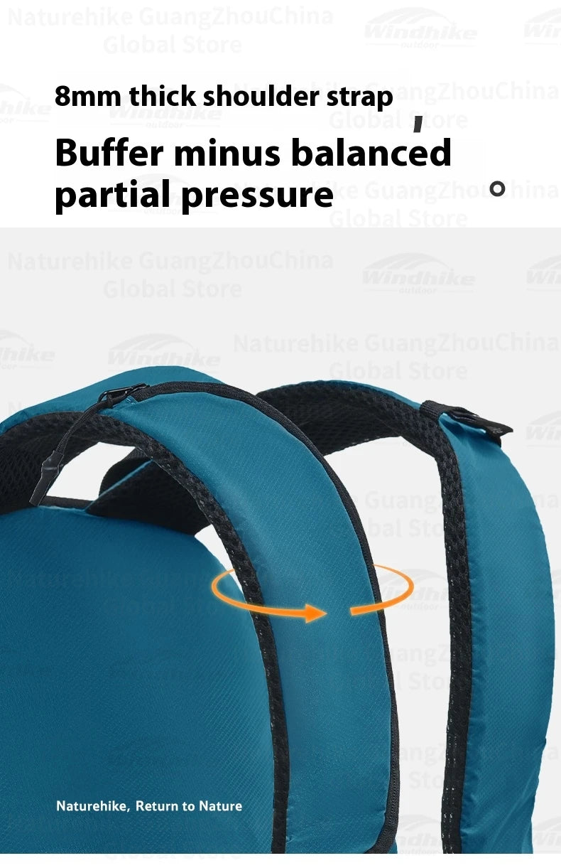 Naturehike 25L/30L Folding Backpack 30D Nylon Silicone Waterproof PU2000+ Outdoor Travel Climbing Hiking Ultralight Shoulder Bag
