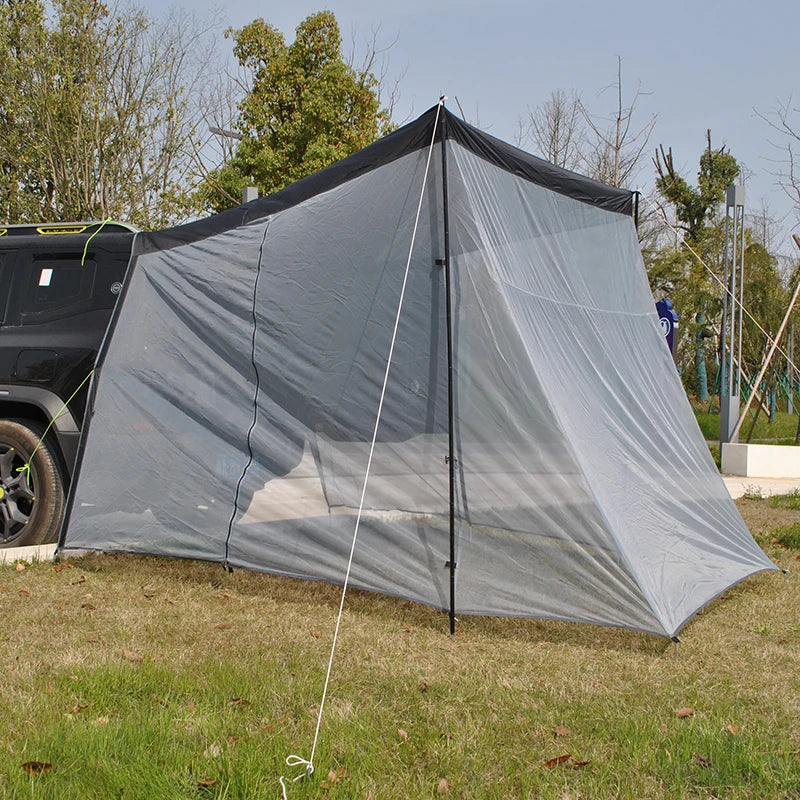 SUV Rear Tent with Mosquito Net – 4-Person Sun Shelter & Quick-Setup Car Canopy for Family Camping, Outdoor Adventures