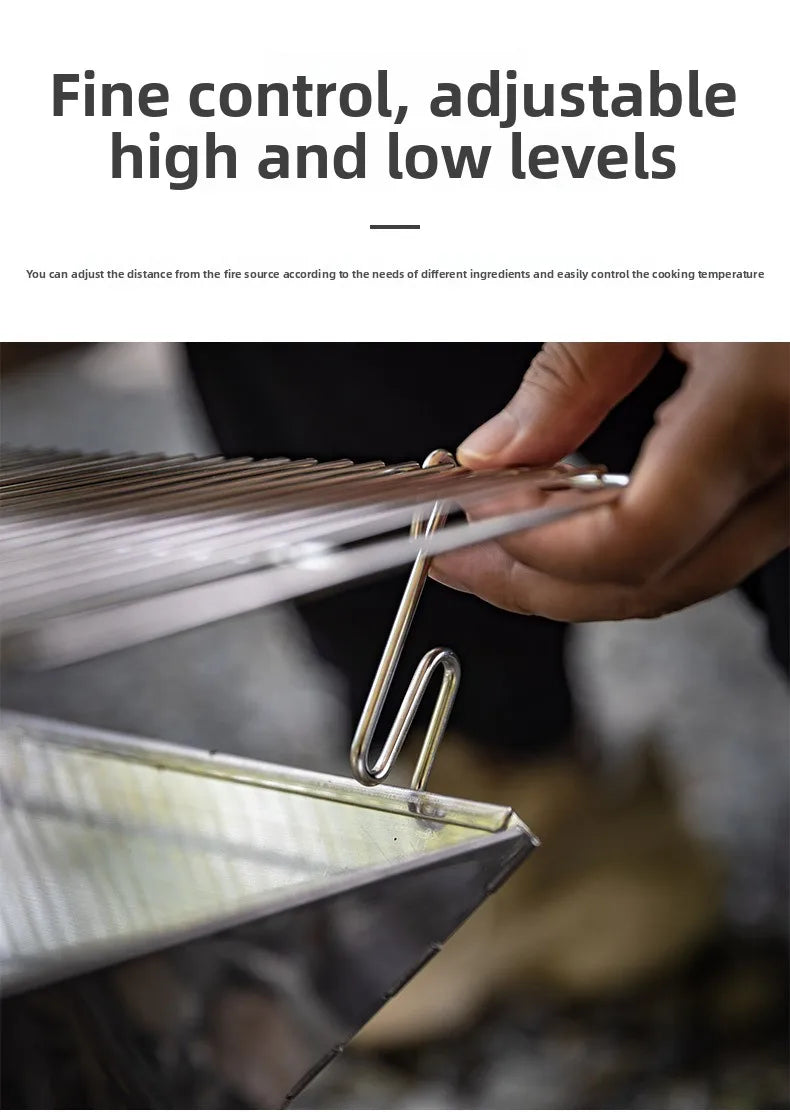 Steel foldable portable barbecue grill MT-3 MT-2 outdoor camping picnic set camping barbecue grill fire pit firewood stove