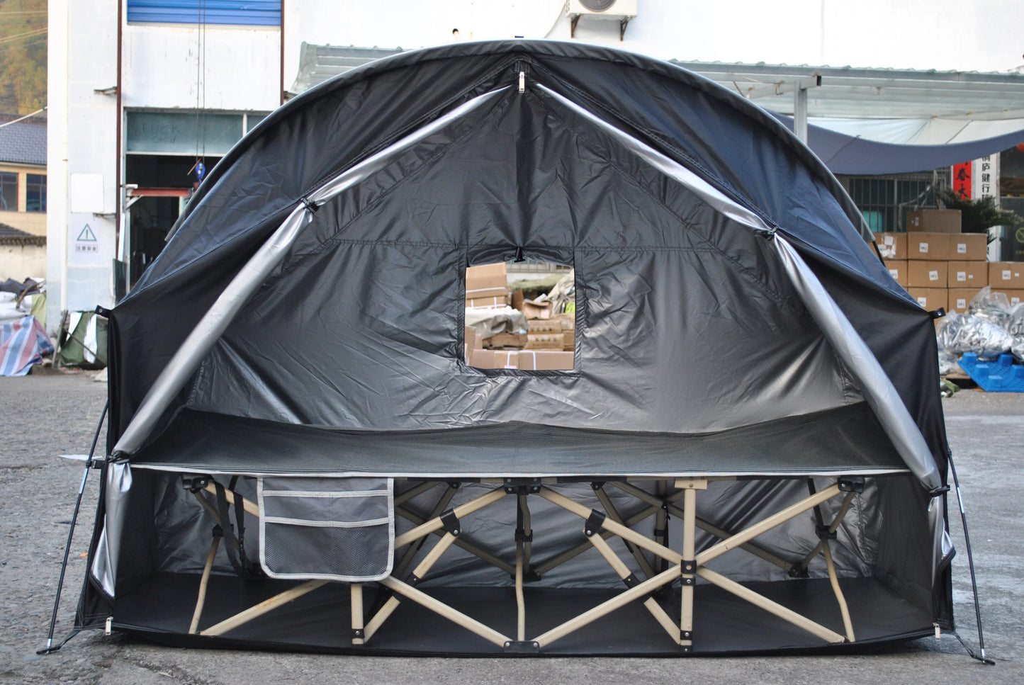 Durable Cot Tent for Camping, Light Weight, Backpacking Tent, Solo, 4000mm Camping Cot Package Not Include
