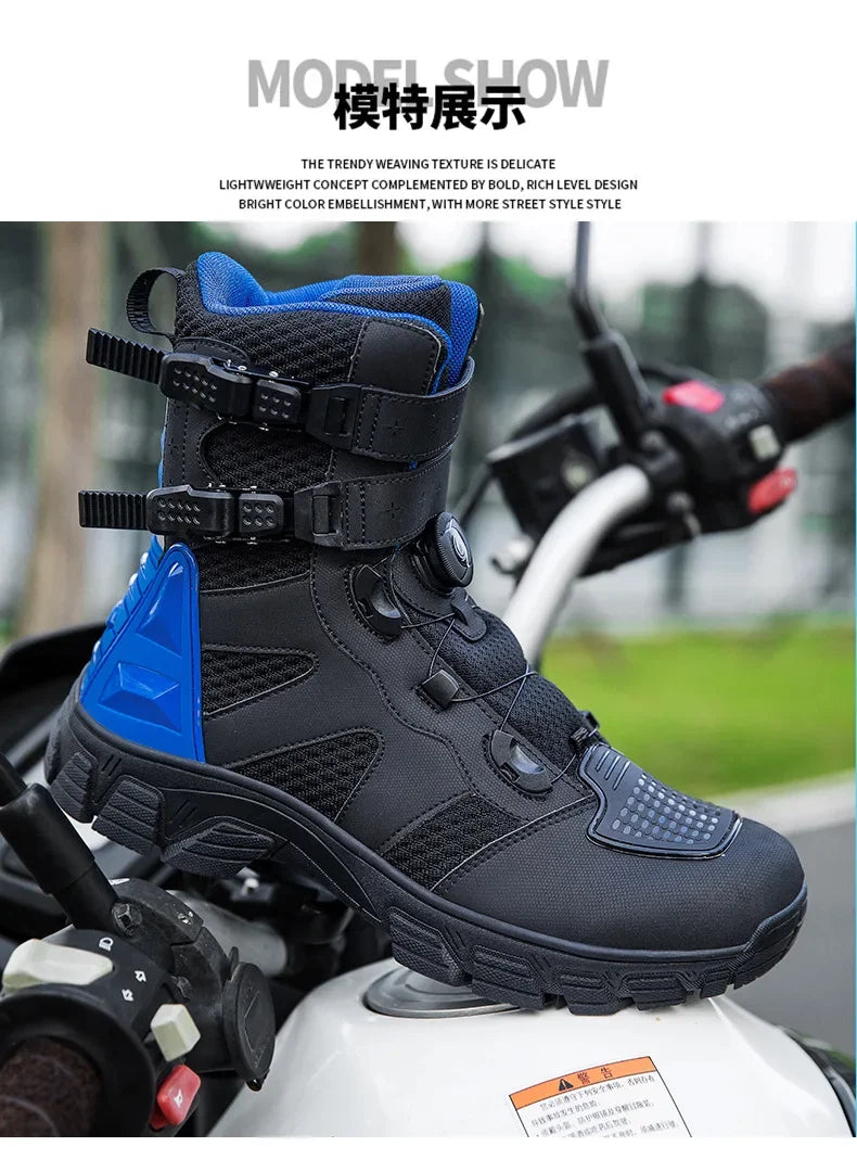 Summer Breathable Anti-fall Durable Off-road Motorcycle Riding Boots Knight Shoes Dirtbiker Cycling Anti-fall Botas