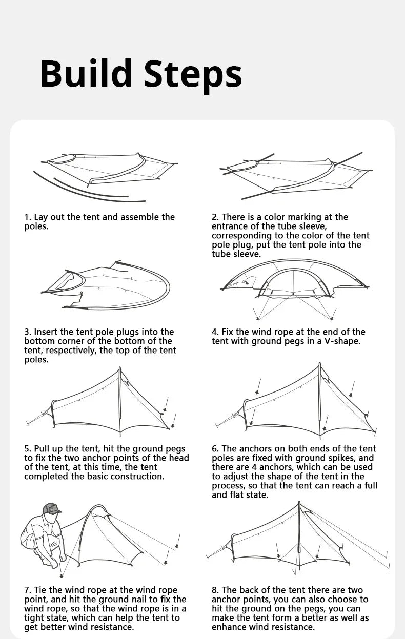 Naturehike Tunnel 1 2 Person Camping Tent Outdoor Tent For Camping Biking Hiking Muntaineering Waterproof 15D Nylon Material