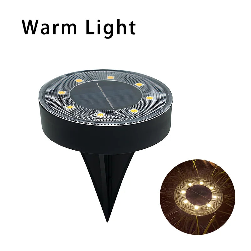 1-8PCS LED Outdoor Solar Power Floor Lamps Waterproof Underground Lamps for Lawn Decoration Garden Courtyar Decoration Lamp
