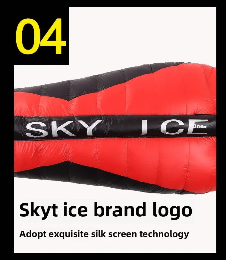 Lightweight Goose Down Double Sleeping Bag Adult Outdoor AllSeason Camping