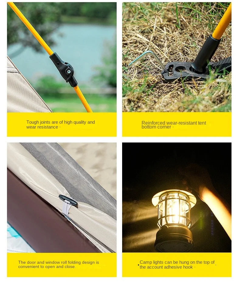 2 3 4 Person Outdoor Camping Family Automatic Waterproof Quick Opening Tent Mosquito Proof Party Portable Beach Hiking Cycling