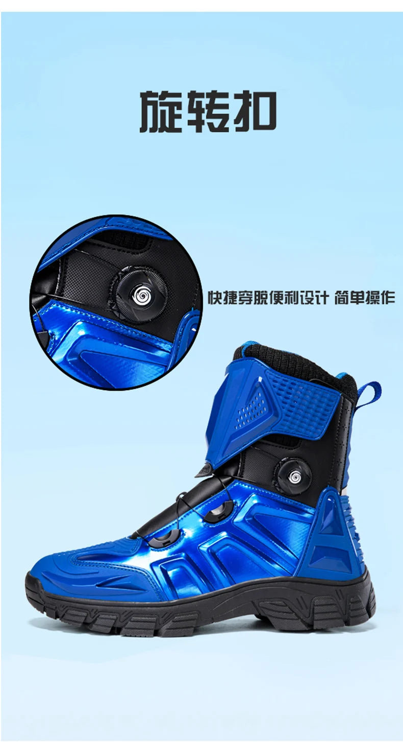 New Motorbike Boots Anti-slip Waterproof  Motorcycle Boots Wear-resistant Biker Protection Equipment Anti-fall Motocross Boot