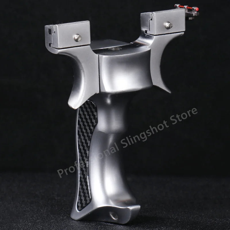 High Precision Rubber Band Shooting Alloy Slingshot and High-power Metal Catapult Sports Shooting Slingshot for Outdoor Hunting