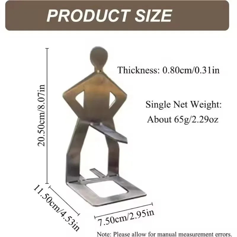 Stainless Steel Funny BBQ Sausage Holder Humanoid Grill Rack for Hot Dogs Portable Camping Picnic Essential with Humorous Design