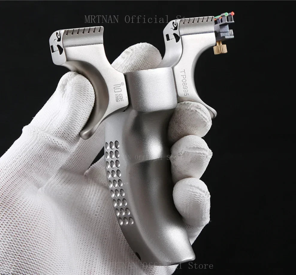 Powerful Metal Slingshot Precise Aiming Catapult Outdoor Hunting Shooting Slingshot Rubber Band Outdoor tool