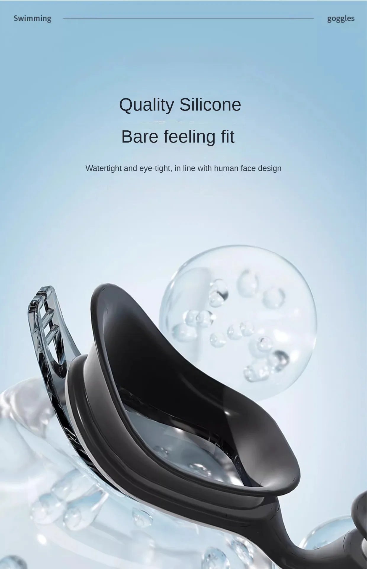 HD Anti-fog Swimming Goggles with Earplugs Adult Men Women  Leak Proof Adjustable high-quality Silicone Swim Protection EYEWEAR