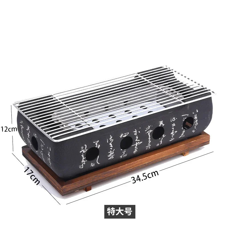 Portable Japanese Charcoal Grill Korean Barbecue grill Aluminium Alloy Alcohol Stove Carbon Cooking Furnace BBQ Tools