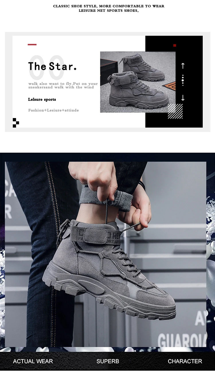 2025 Men Boots Tactical Military Combat Boots Men Ankle Boots  Outdoor Hiking Shoes Light Non-slip Men Desert Botas Working Shoe