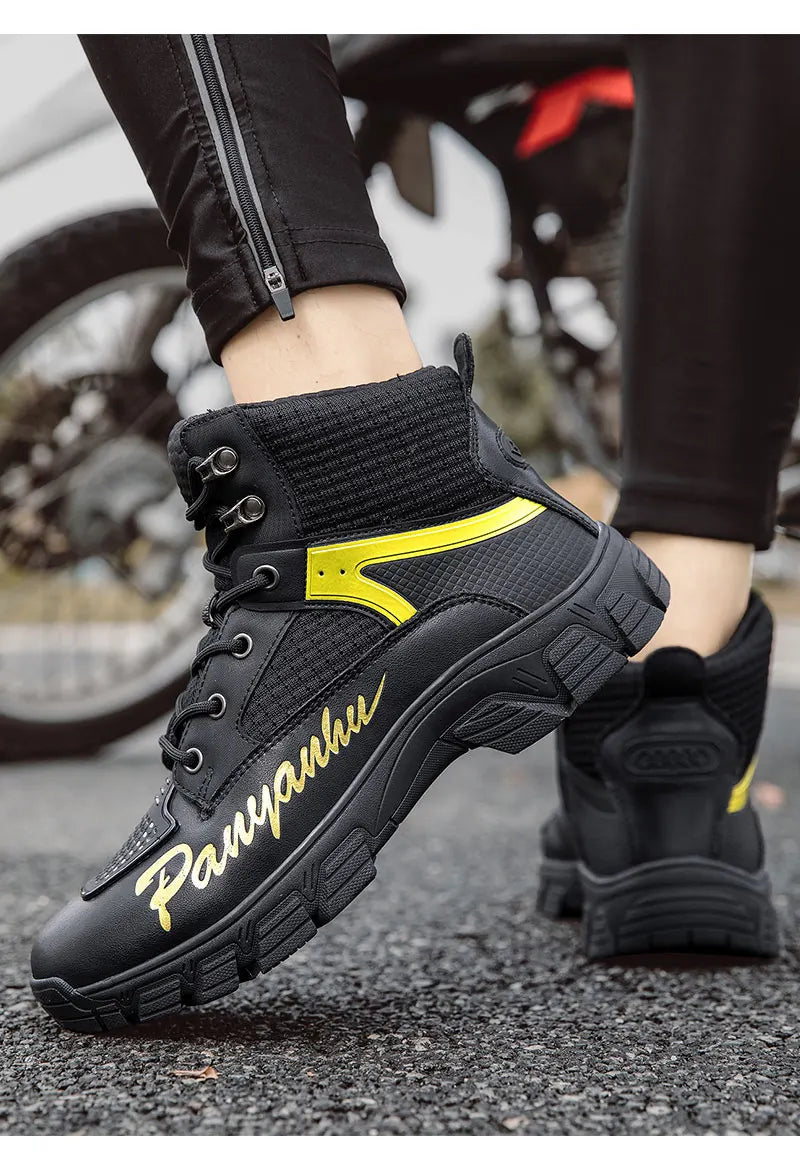 Motorcycle Boots for Man 2025 New Breathable Motocross Riding Boot Men's Motos Protective Shoes Motorbike Anticollision Shoes