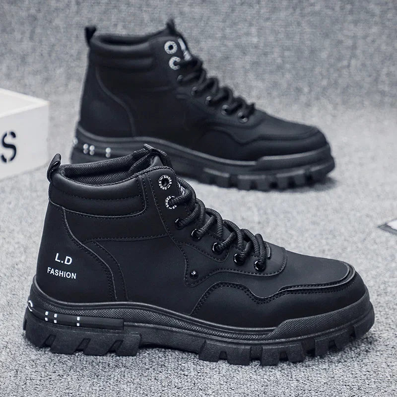 2025 Men's Casual Shoes Non-slip Wear-resistant High-top Sneakers Outdoor Comfortable Platform Hiking Shoes Designer Men's Shoes