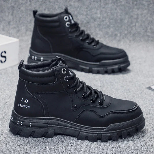 2025 Men's Casual Shoes Non-slip Wear-resistant High-top Sneakers Outdoor Comfortable Platform Hiking Shoes Designer Men's Shoes