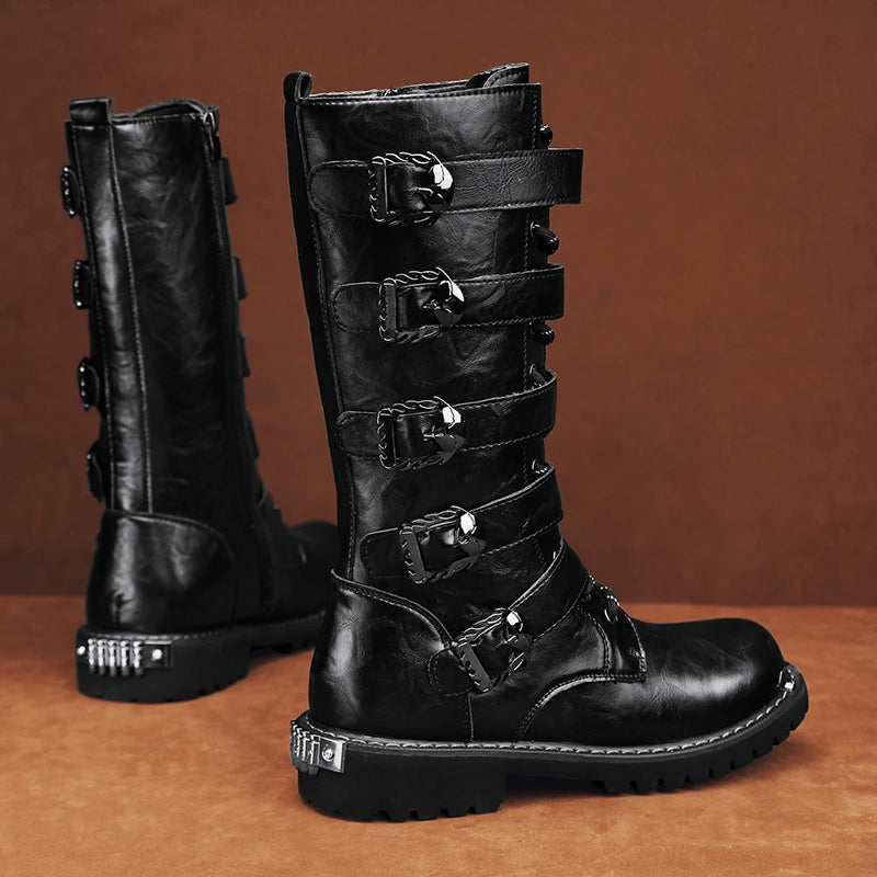 Motorcycle Boots New Men's Outdoor Fashion High Top Shoes For Men Women High Quality Comfort Anti-collision Protective Boot 2025