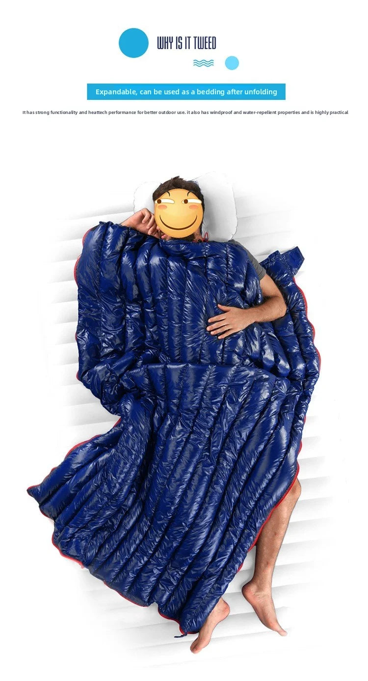 SKY ICE Lightweight Down Sleeping Bag White Goose Down Camping Portable