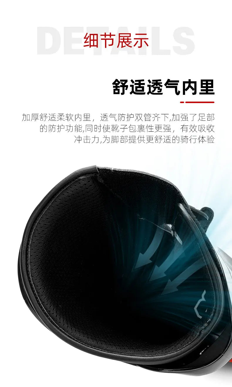 Motocross Off-Road Rally Professional Boots Motorcycle long Boots Safety Riding Protection Shoes Motorbike Rider Biker Shoes