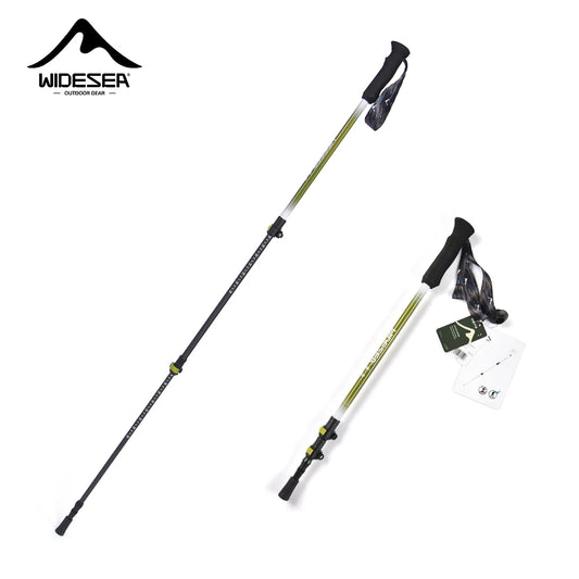 Widesea Trekking Poles 3section Telescopic Pole Carbon Installed Lock For Anti-slip Adjustment Portable Outdoor Walking Sticks