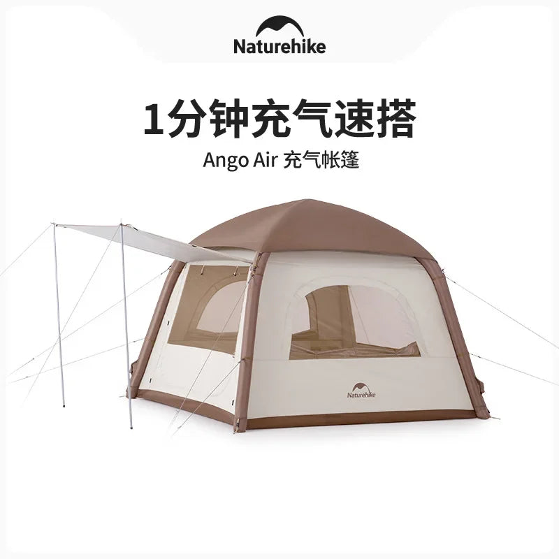 Naturehike-Ango Air Inflatable Tent, Outdoor Camping, Sun Protection, Quickly Open Folding Tent, Large Space, CNH23ZP12002