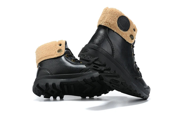 2025 New PALLADIUM Pampa Men Women Soldiers Boots Leather Zipper Ankle Boots Outdoor Dual Purpose Walking Shoes Casual Shoes