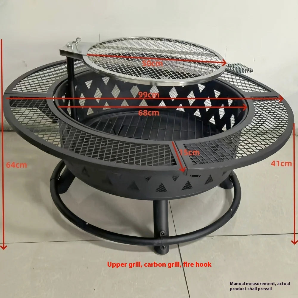Outdoor barbecue grills, household firewood heating stoves, patio fire pits, villa bonfire pits, fire pit tables for gathering
