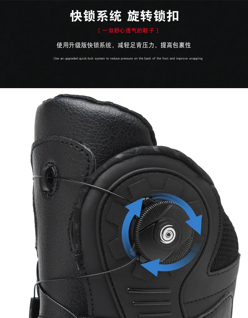 New Leather Moto Biker Shoes Motorcycle Boots Non-Slip Moto Protection Men Women Motorcycle Shoes Motorcycle Accessories