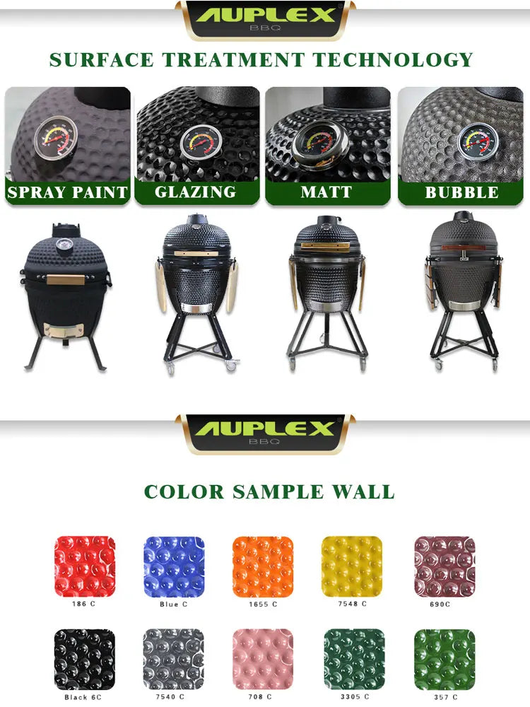 Small Ceramic Hibachi Grill - Customizable Japanese BBQ Table (Indoor/Outdoor Charcoal Grill, Portable Barbecue）