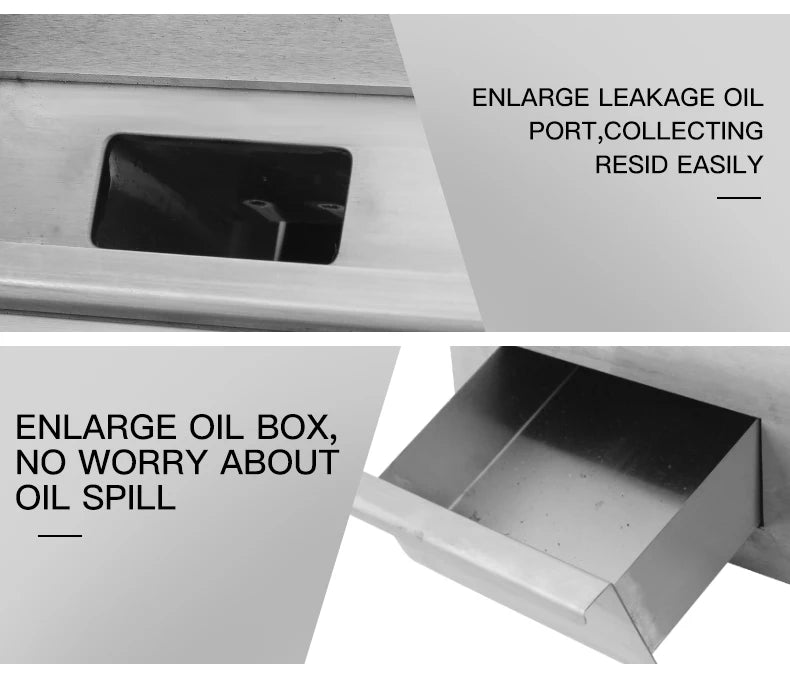 Commercial Stainless Steel Kitchen Grill Bbq Burger Fryer Hotplate Full Flat Ribbed Countertop Electric Griddle