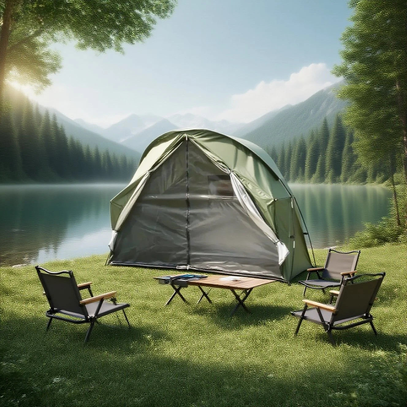 Breathable Mesh Tent for Backpacking - 1 Person All-Mesh Insect-Proof Camping Tent with Enhanced Airflow, Portable Sleep Shelter