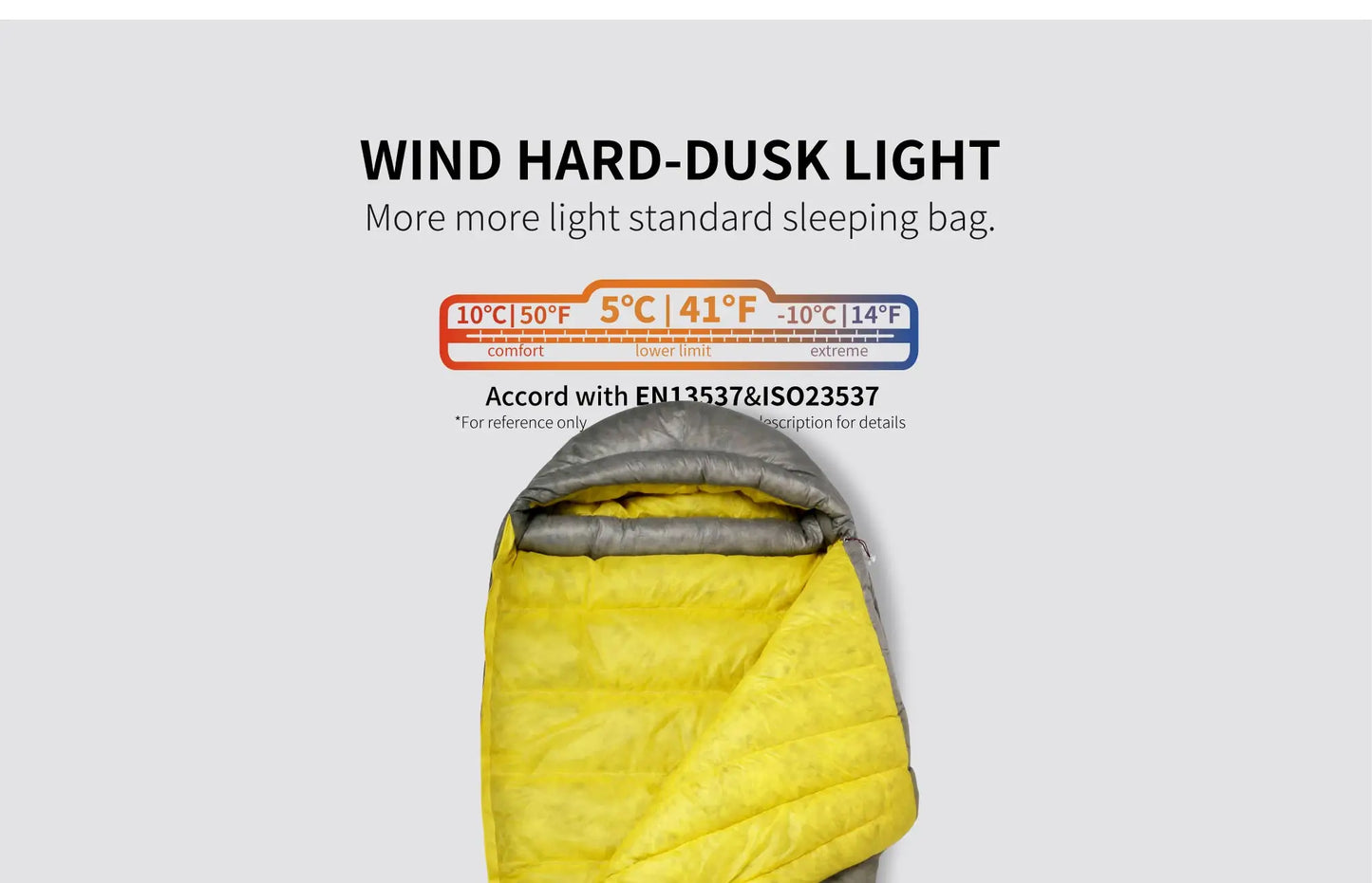 AEGISMAX Wind Hard Dusk Upgrade 7D Nylon 800FP Duck Down Sleeping Bag Outdoor Camping Hiking Bag