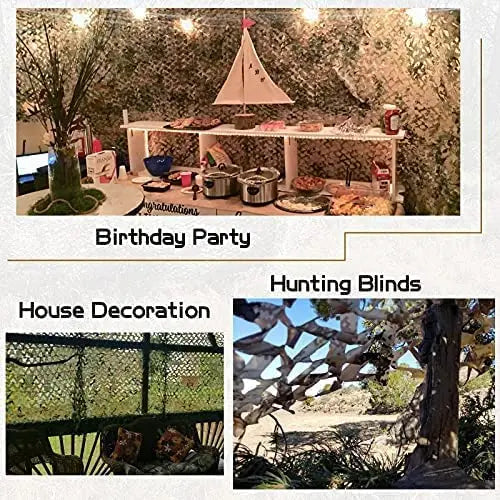 Shade Mesh Gazebo Hunting Mesh Garage Mesh Garden Decorative Mesh Green Jungle Desert White Ocean 4x5m