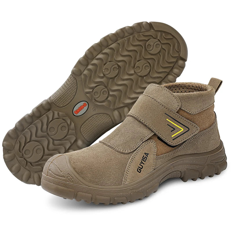 Anti Scald Welding Work Shoes Anti-smash Anti-puncture Safety Shoes Men Protective Boots Wear Resistant Male Industrial Shoes