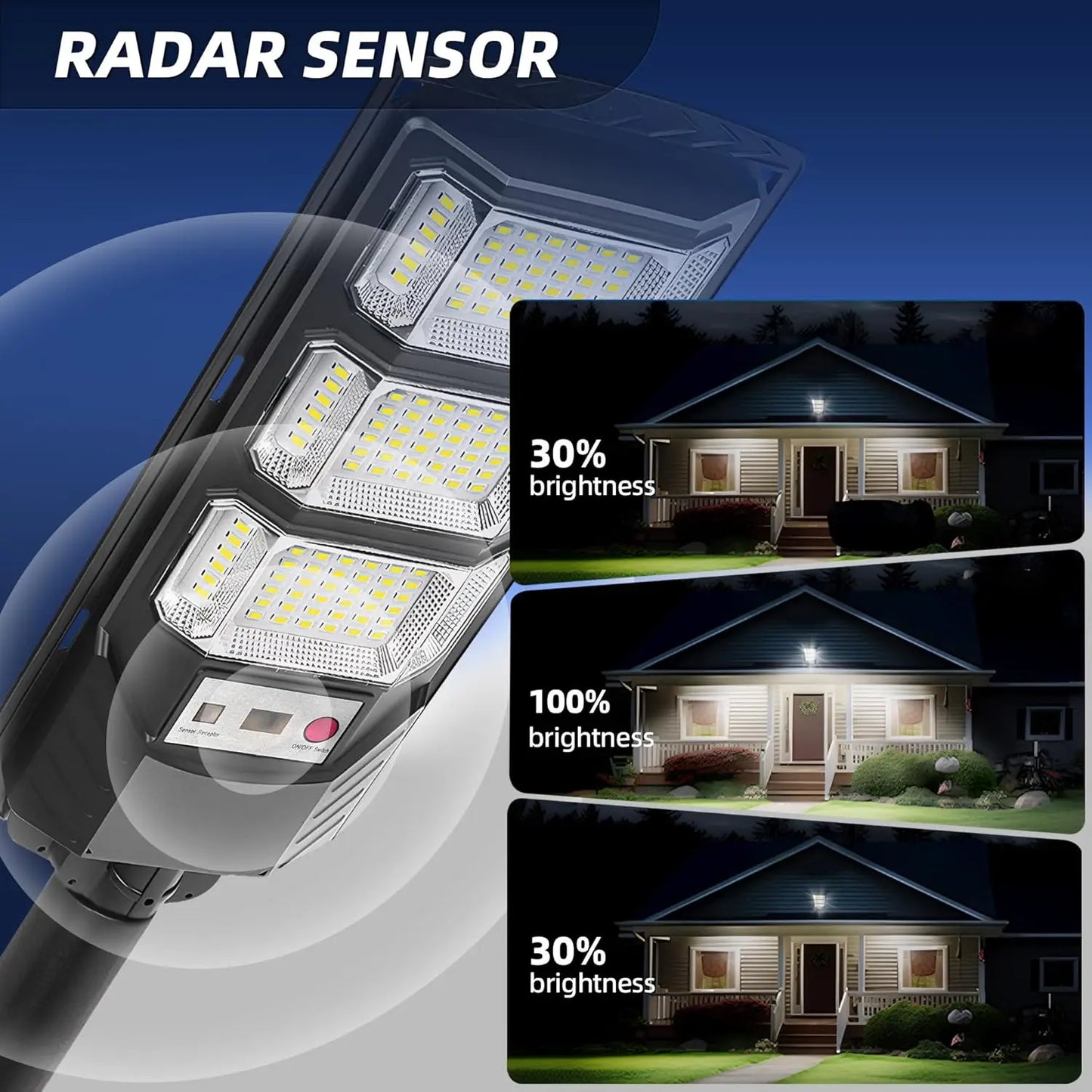 Solar Power Wall Lights  with Motion Sensor Outdoor Sunlight Charge Waterproof Street Light Garden Led Solar Spotlight