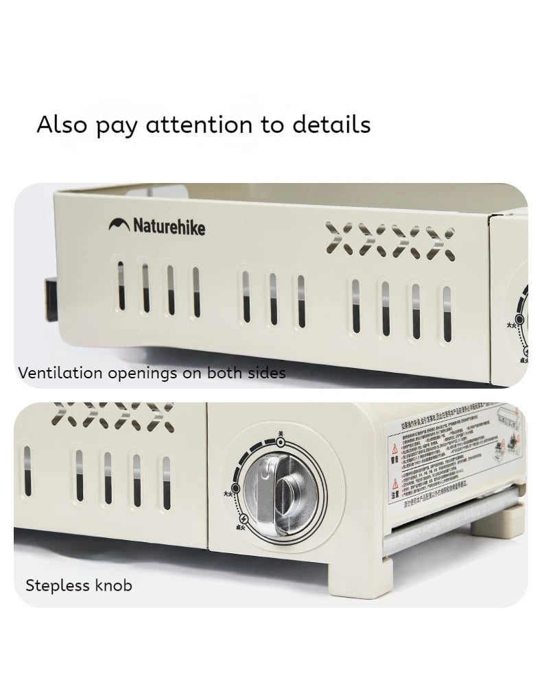 Naturehike Camping GAS Stove 2200W Multi-function Ultralight Portable Outdoor Picnic Stove With Grill Frying Pan Storage Bag