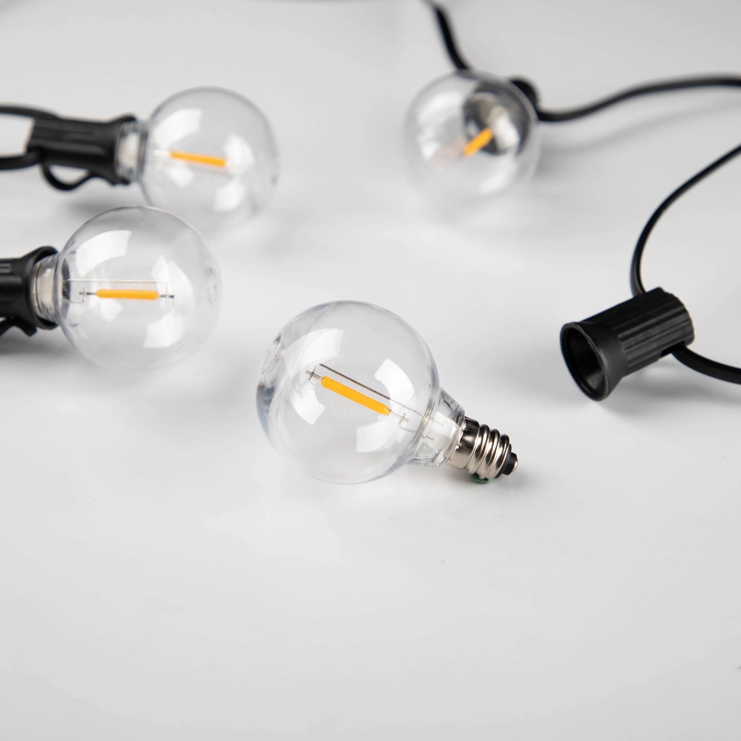 Led G40 Solar String Lights Outdoor Waterproof Garden String Lights USB Rechargeable Solar Light With Remote Decoration Light