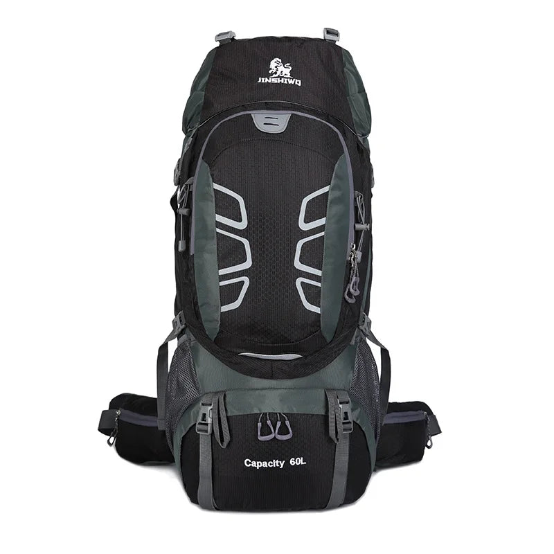 60L Hiking Backpack Outdoor Large Capacity Waterproof Wearproof Luggage Rucksack Men Women Camping Climbing Travel Sports Bag
