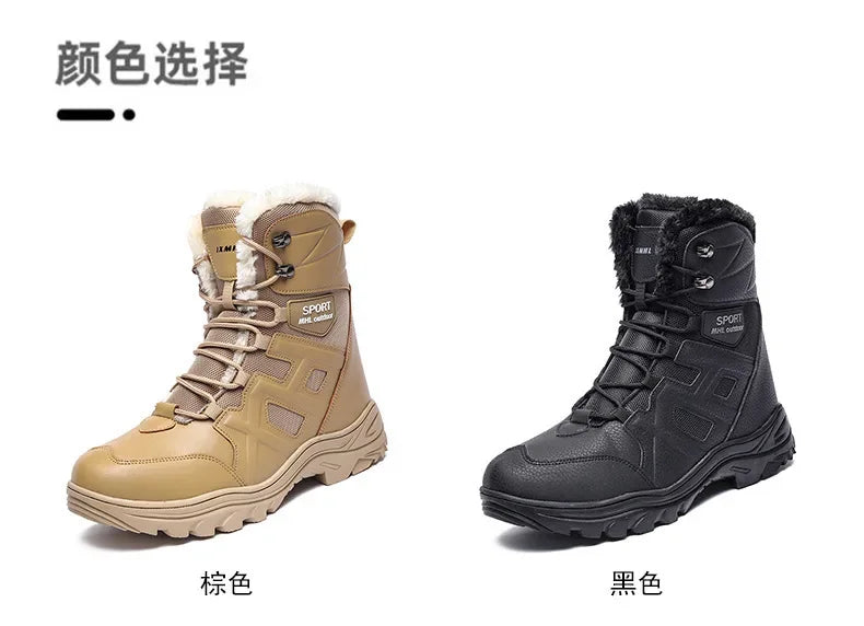 Winter High Top Outdoor Couple Hiking Boots Anti-fall Motocross Rider Boots BootPlus Size Mens Motorcycle Shoes