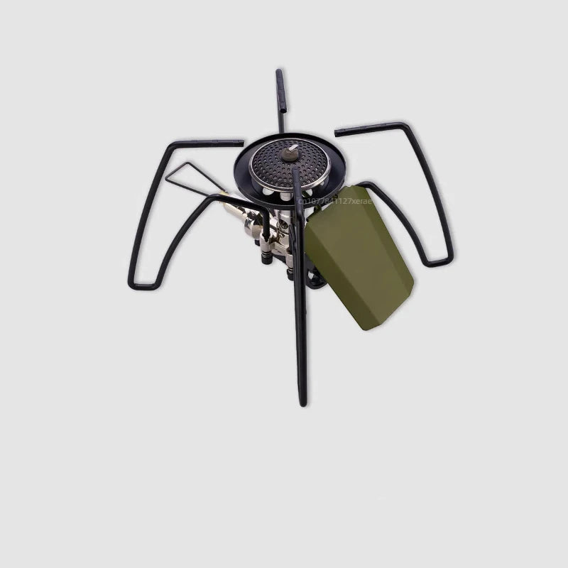 Outdoor SWS black spider ignition card stove, outdoor camping barbecue picnic ignition windproof folding high-power stove head
