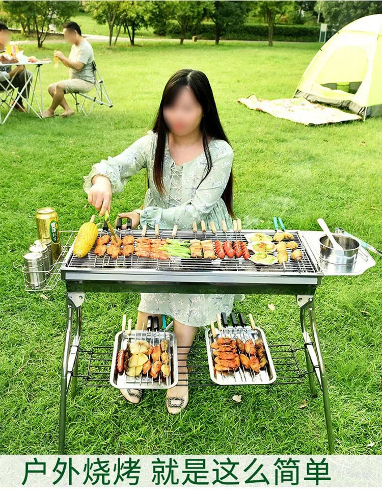 Barbecue Grill Barbecue  Household Charcoal Outdoor Carbon  Tools  Supplies
