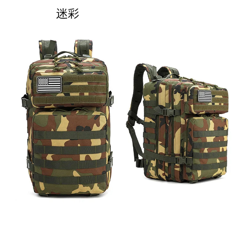 45L Lightweight Hiking Backpack Large Capacity Tactical Backpack Sport Climbing Backpack Outdoor Pack 900DOxford Water-Resistant