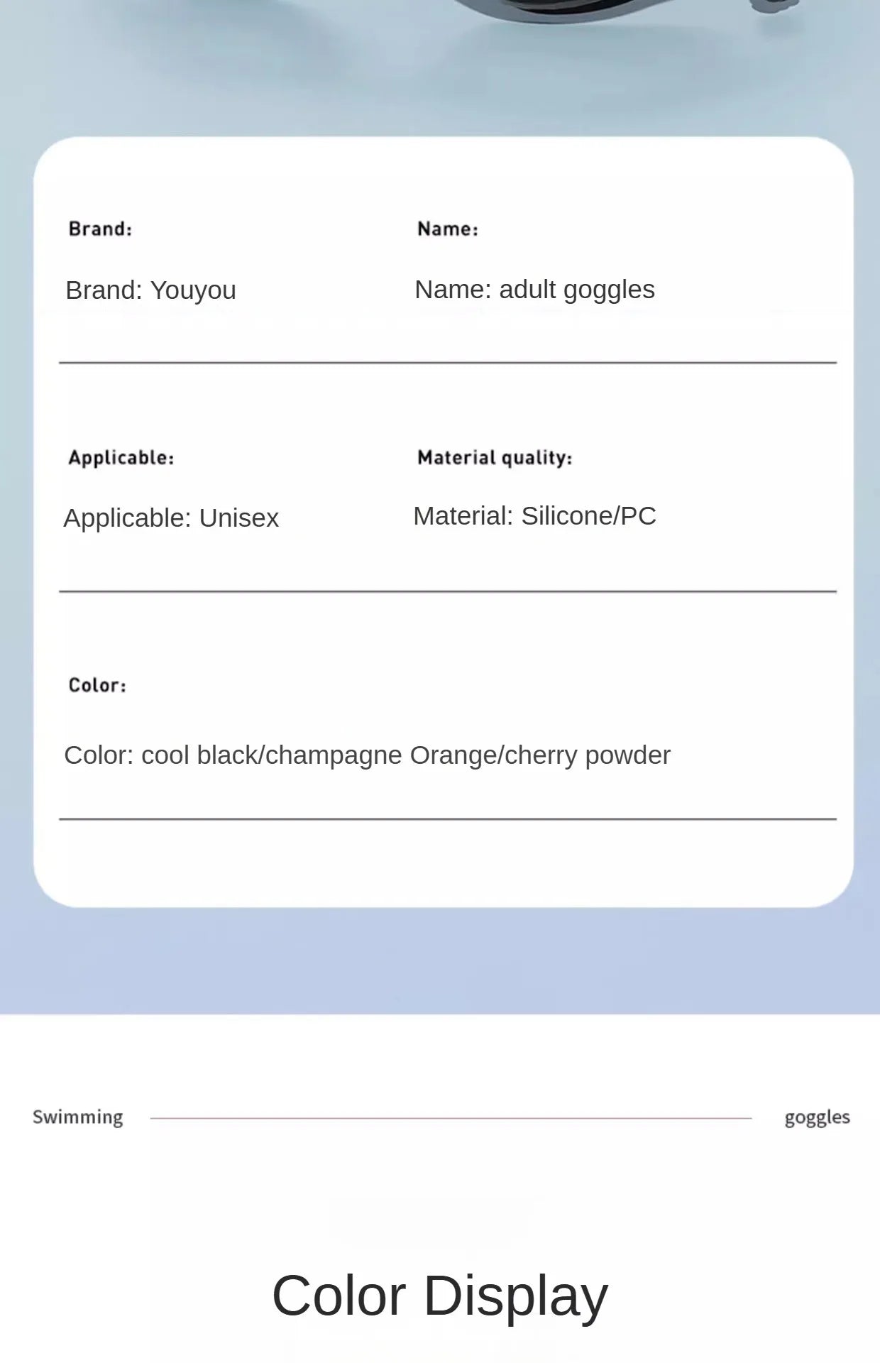 HD Anti-fog Swimming Goggles with Earplugs Adult Men Women  Leak Proof Adjustable high-quality Silicone Swim Protection EYEWEAR