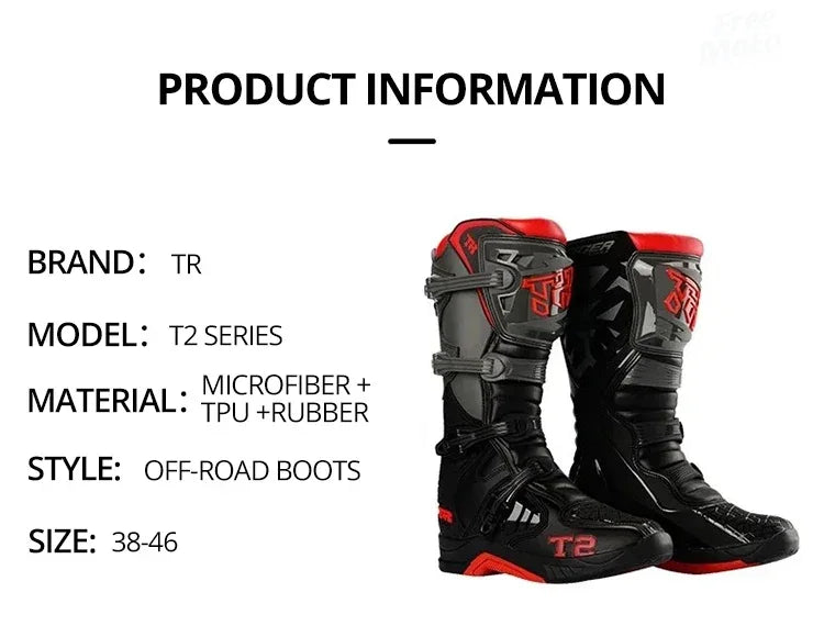 2025 NEW Racing Boots Safe Riding Motocross Boots Waterproof Anti Fall Wear-resistant Motorcycle Boots Equipment Rally Shoes