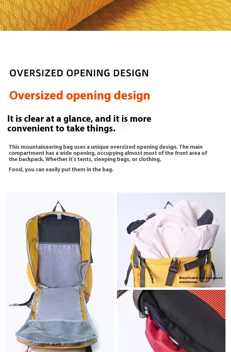 Aione 40L Outdoor Hiking Backpack for Men Sports Climbing Bag Camping Mountaineering Bag Travel Trekking Motorcycle Rucksack