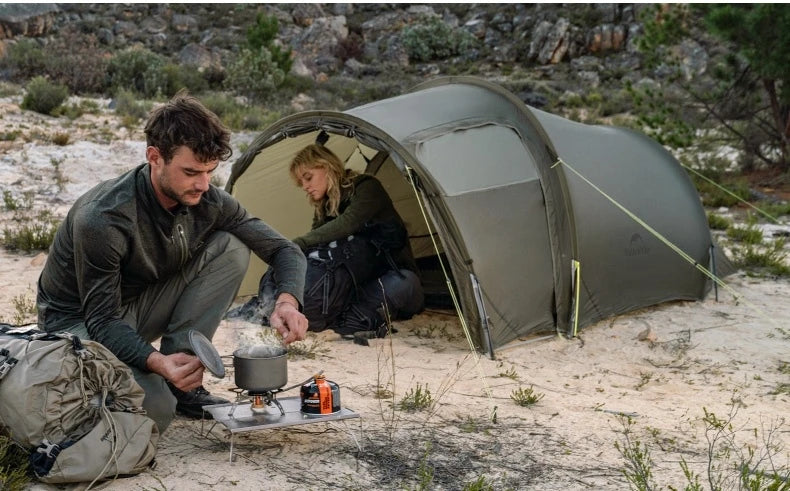 Naturehike Opalus UL Tunnel Tent 2-3 Person 15D Nylon 4 Season Hiking Tent Lightweight Large Space Outdoor Travel Camping Tent
